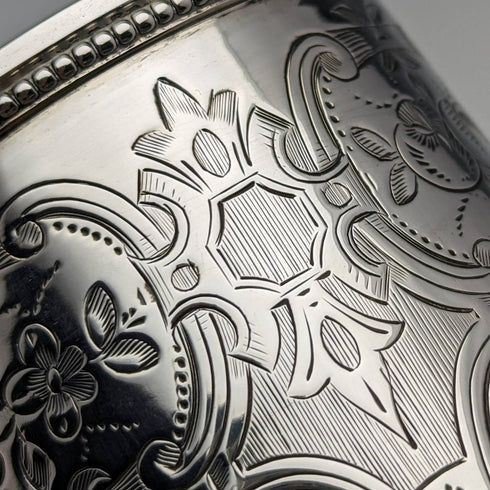 1865年 英国アンティーク 純銀製マグカップ 148g HL Lias and Son